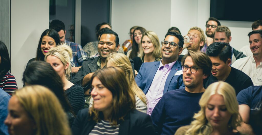 group of people attending a digital transformation seminar